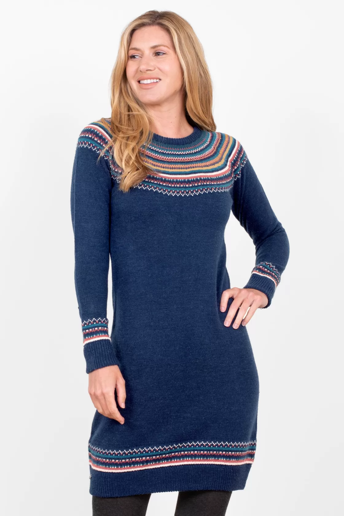 Dresses>Brakeburn Nordic Farisle Dress Multicoloured