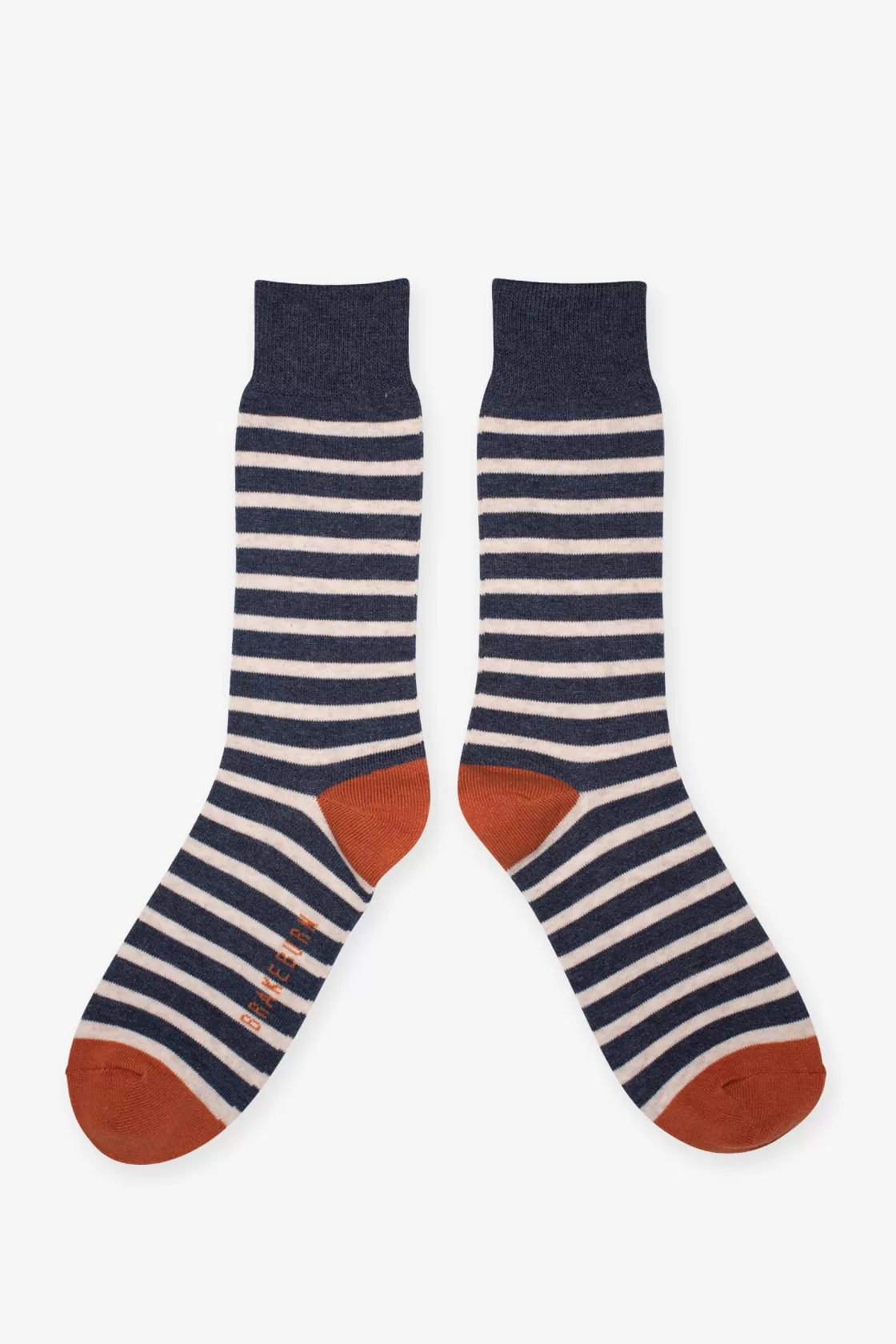 Socks>Brakeburn Oatmeal Stripe Socks Cream