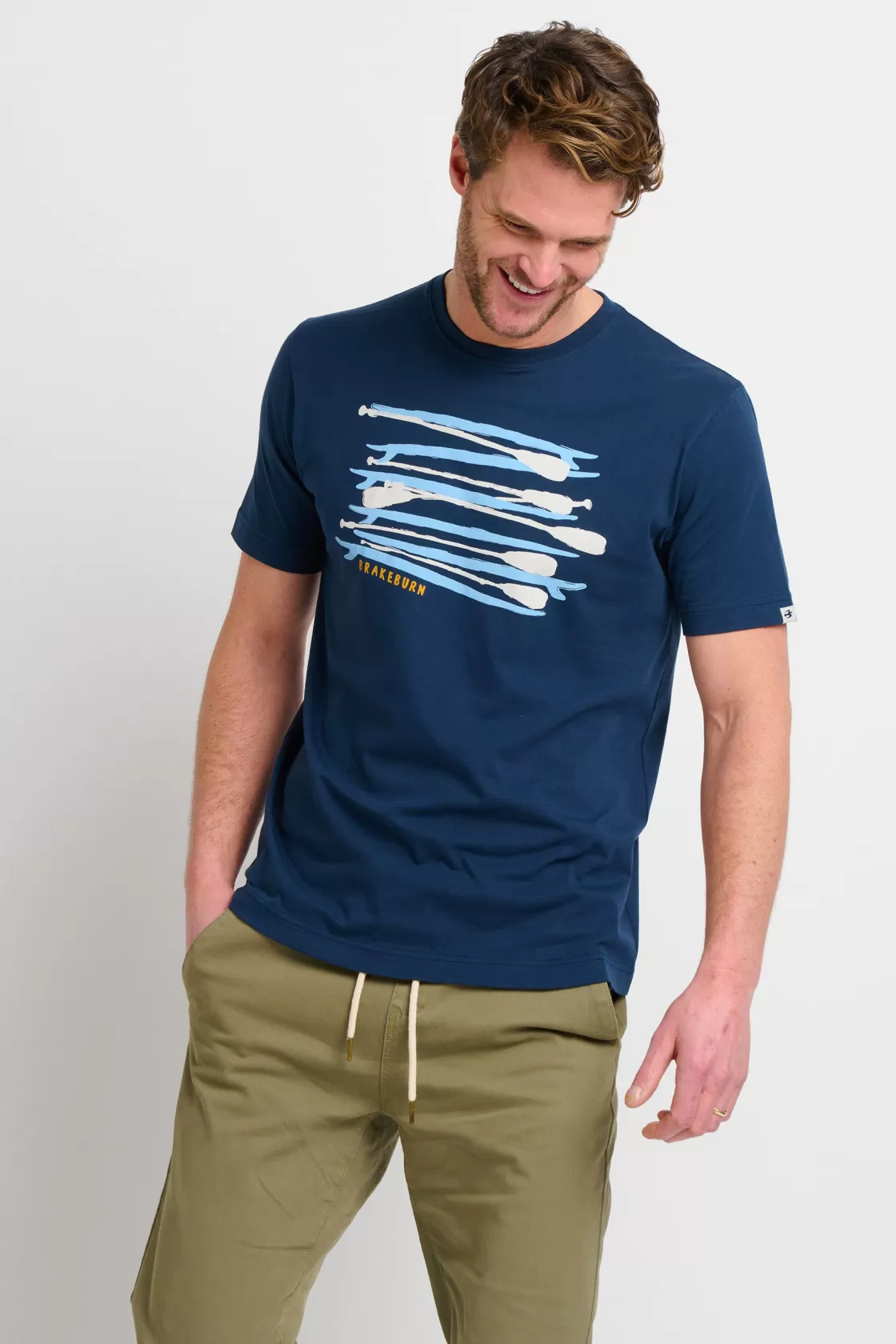 Tops And T-Shirts>Brakeburn Paddleboard Tee Blue