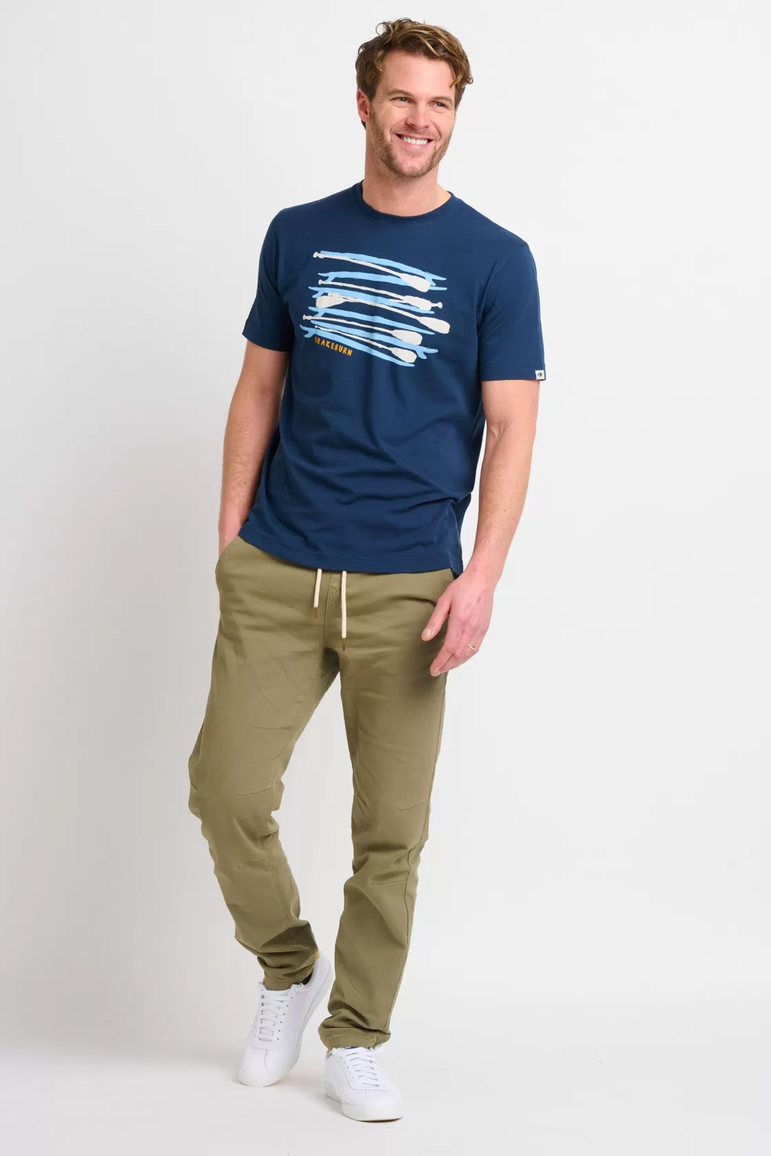 Tops And T-Shirts>Brakeburn Paddleboard Tee Blue