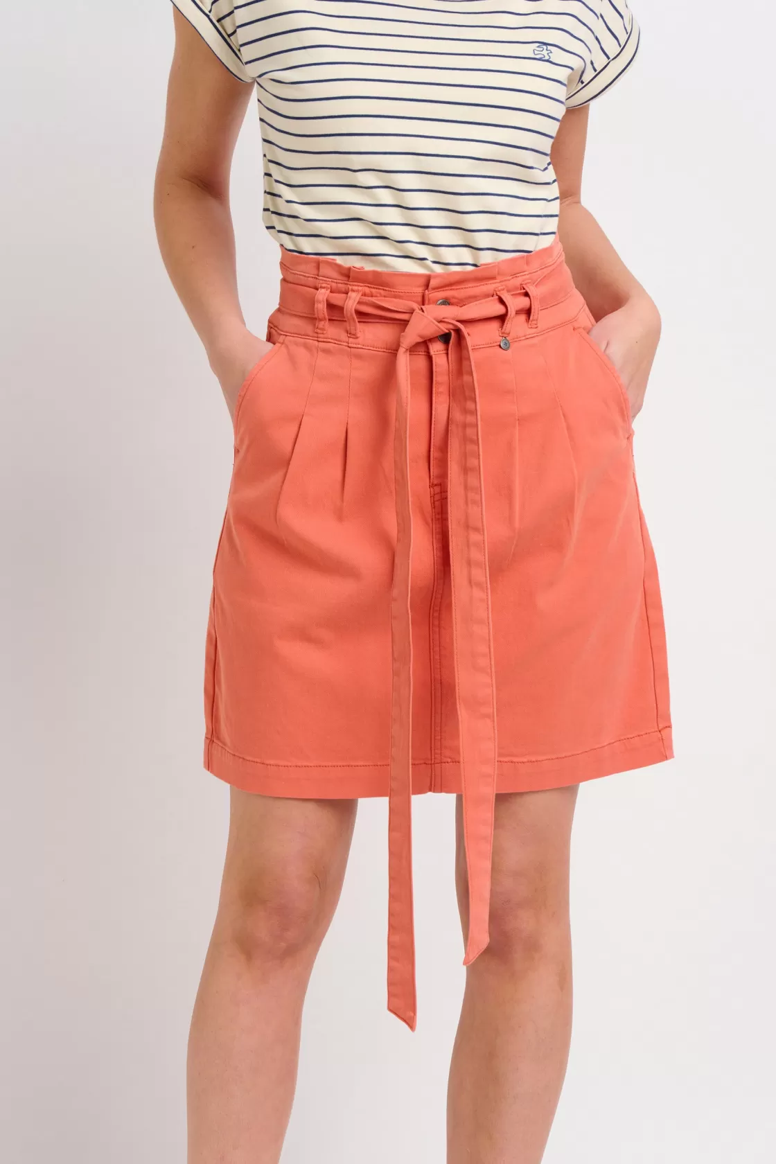 Skirts>Brakeburn Paperbag Skirt Coral