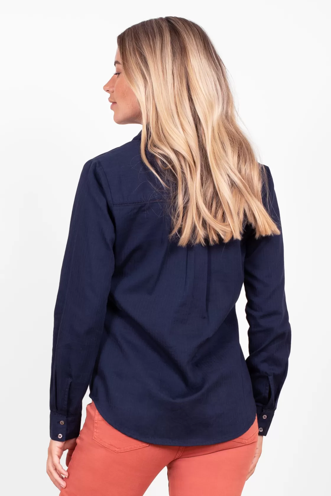 Shirts And Blouses>Brakeburn Phoebe Pintuck Shirt Navy