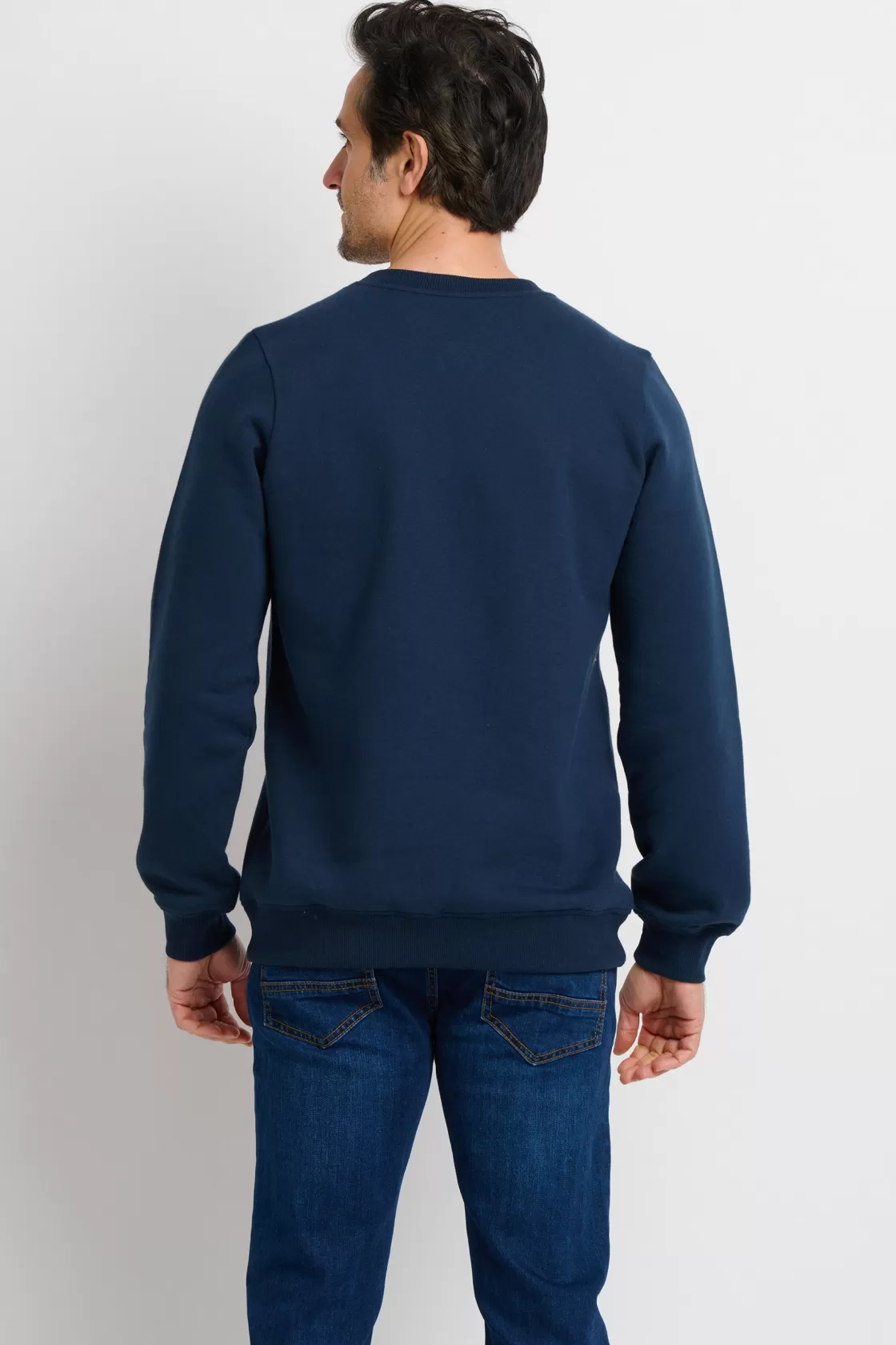 Sweatshirts And Hoodies>Brakeburn Pocket Crew Neck Sweat Navy