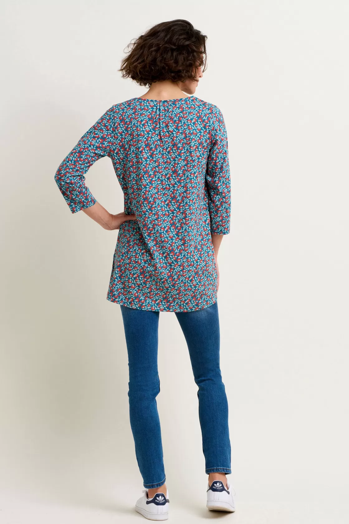 Tops, T-Shirts And Vests>Brakeburn Pressed Flowers Tunic Blue