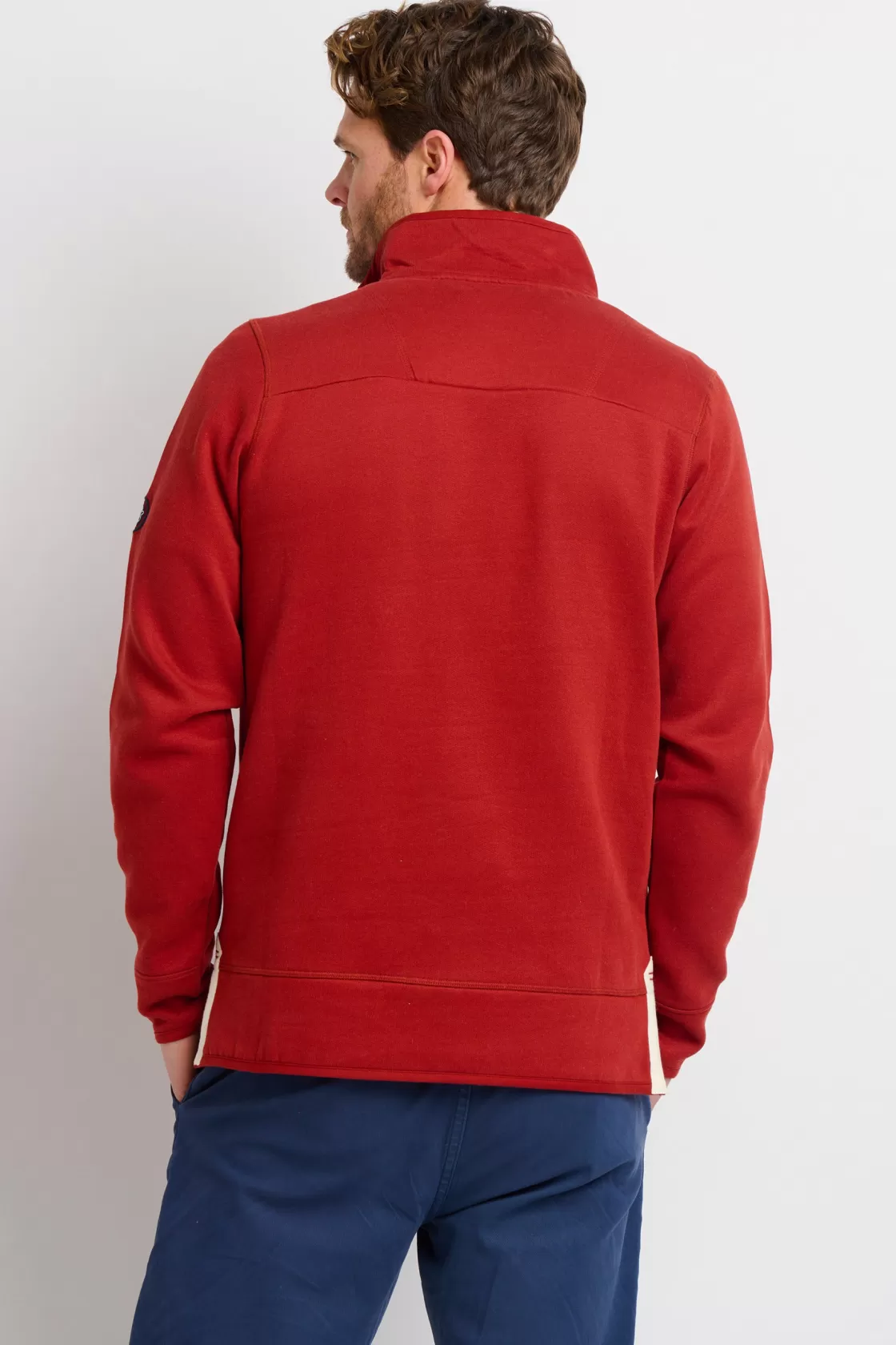 Sweatshirts And Hoodies>Brakeburn Quarter Zip Sweat Burgundy