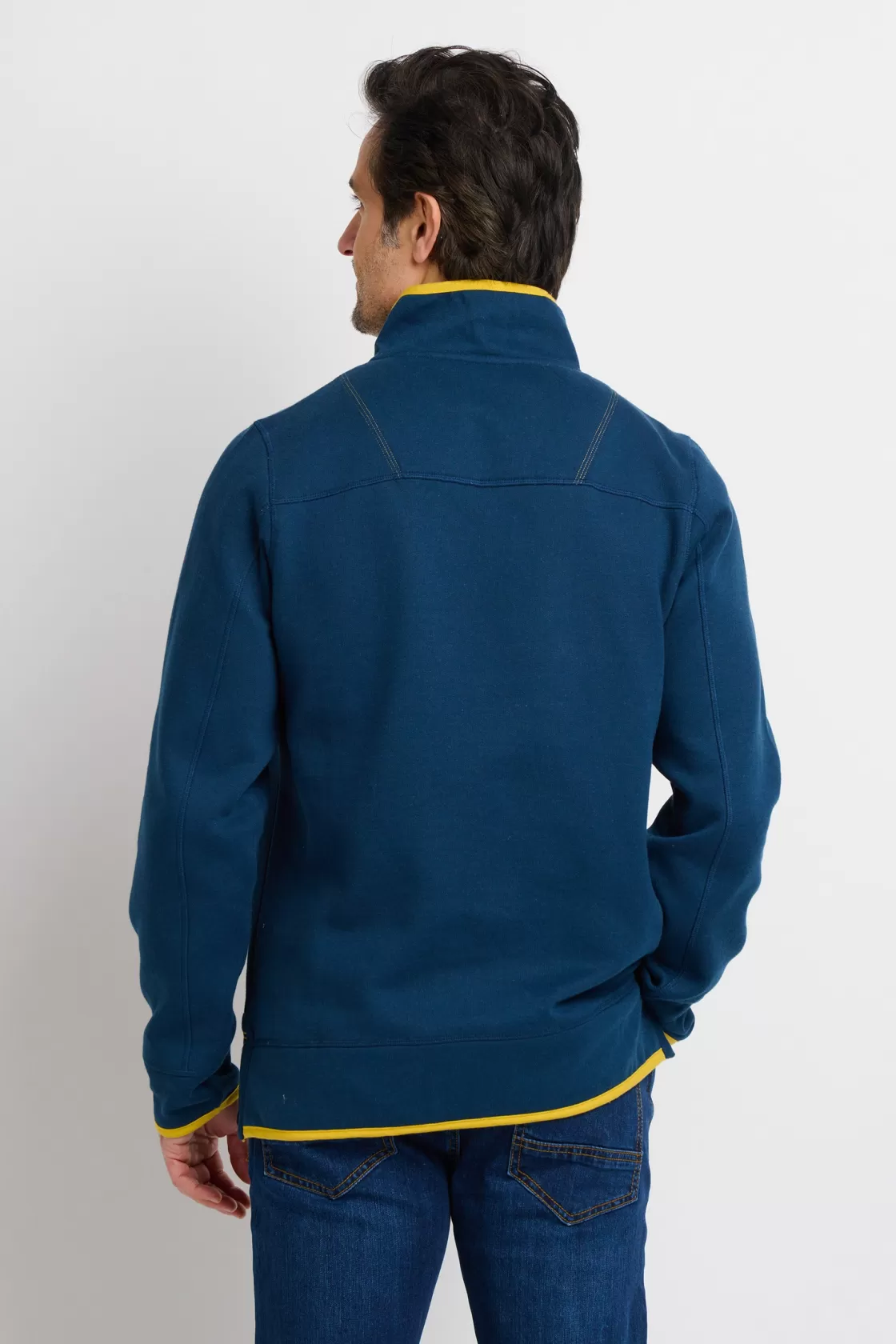 Sweatshirts And Hoodies>Brakeburn Quarter Zip Sweat Navy