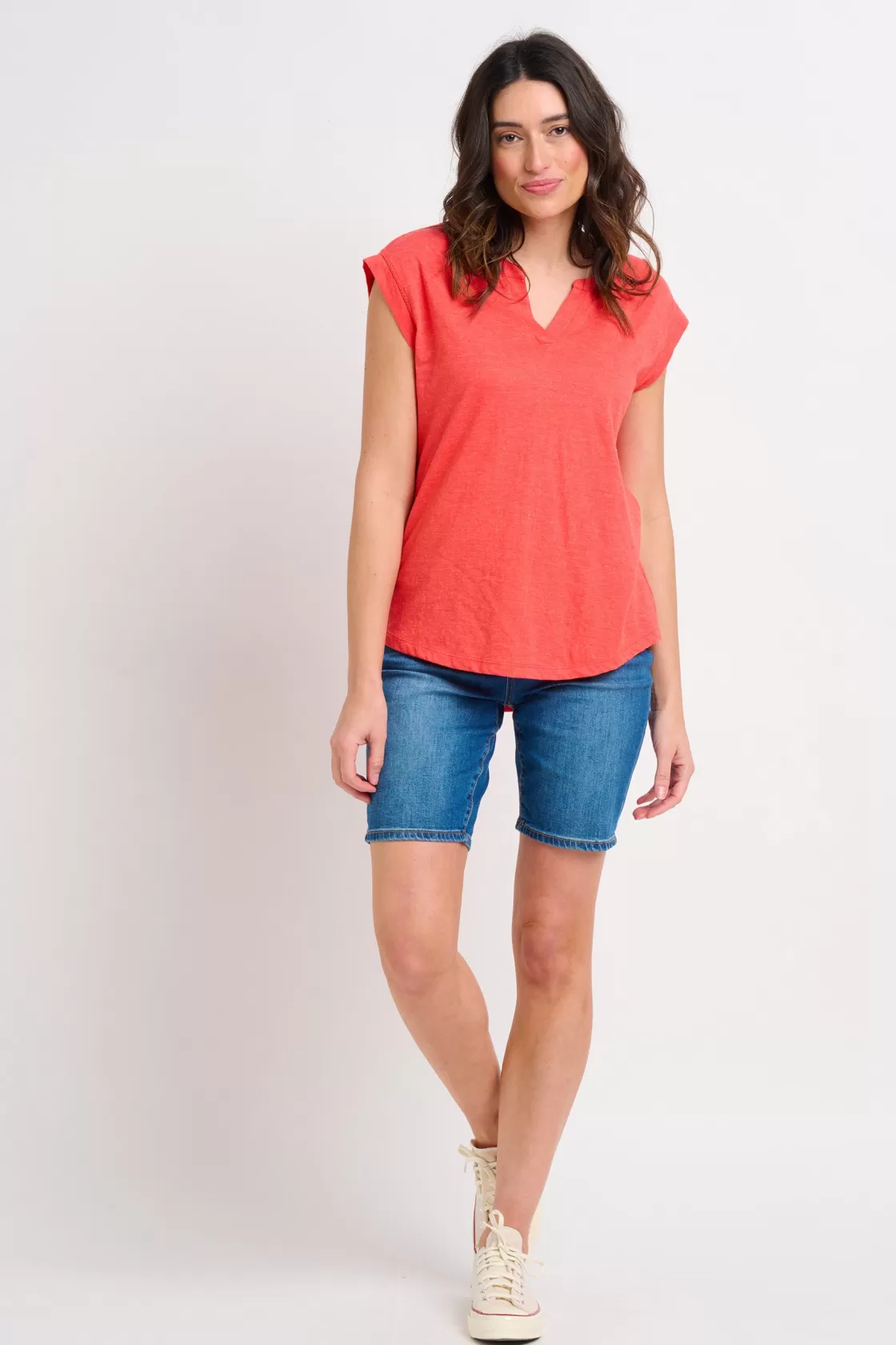 Tops, T-Shirts And Vests>Brakeburn Remi Tee Coral