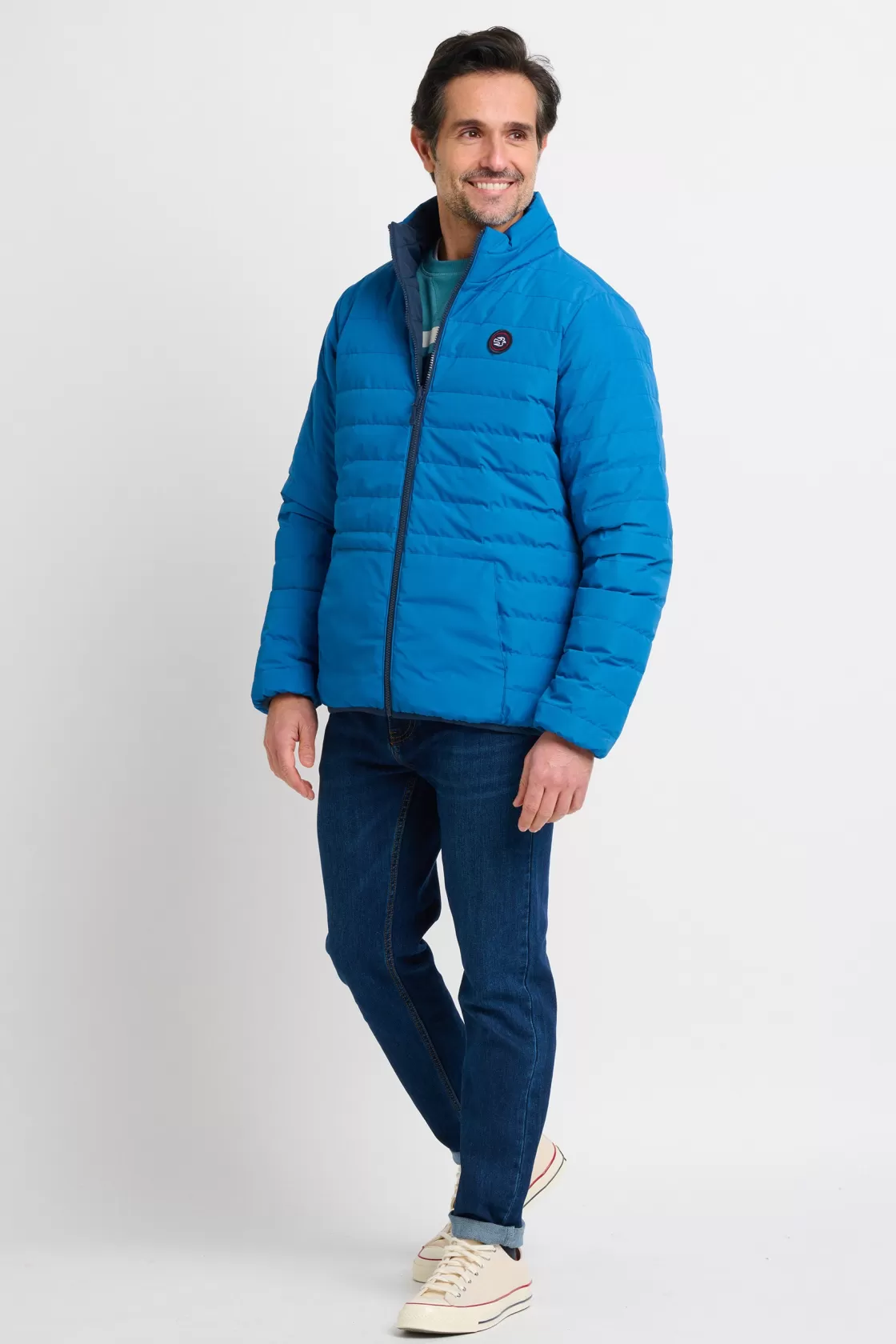 Coats And Jackets>Brakeburn Reversible Puffer Jacket Blue