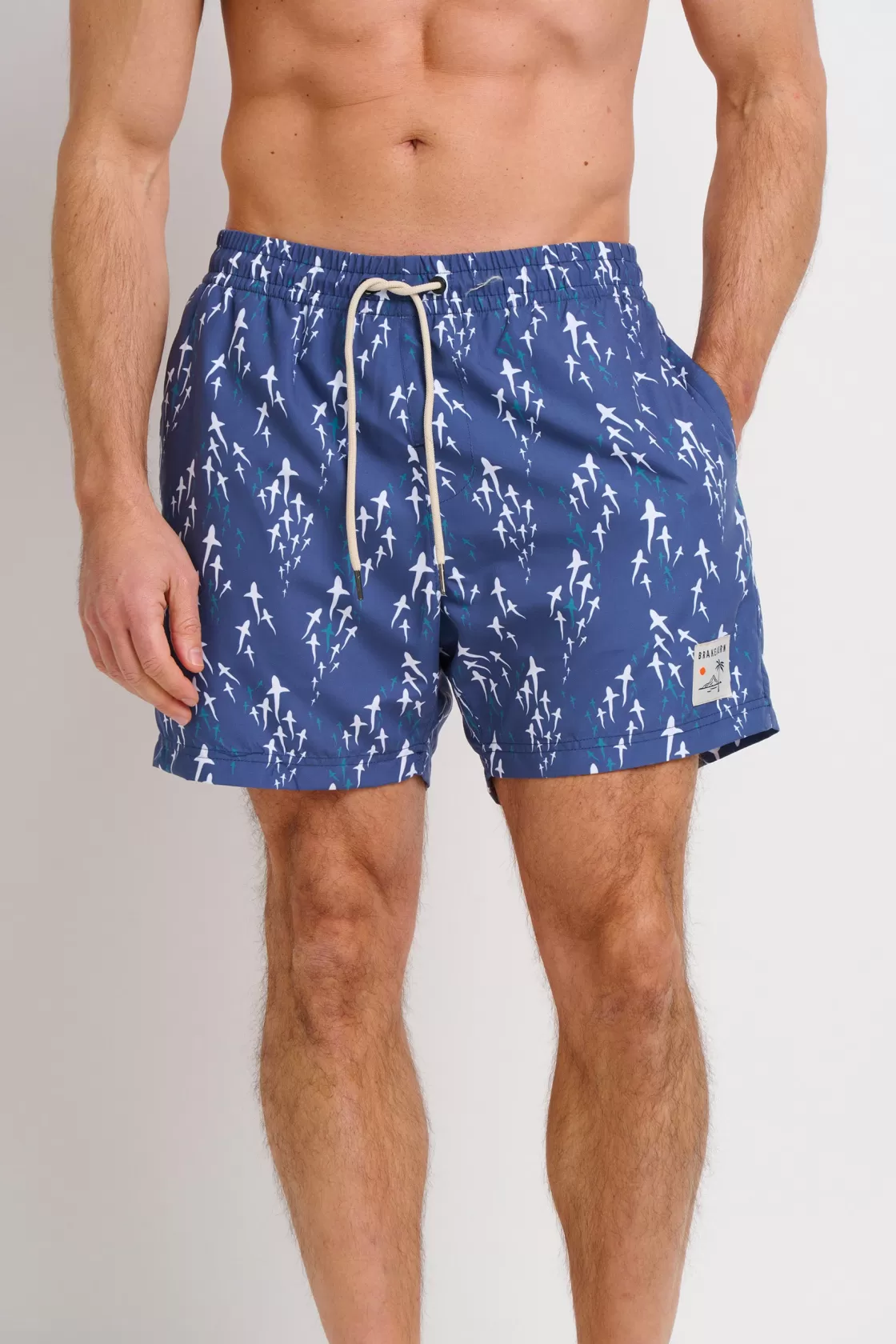 Trousers And Shorts>Brakeburn Sea Of Sharks Swim Shorts Blue