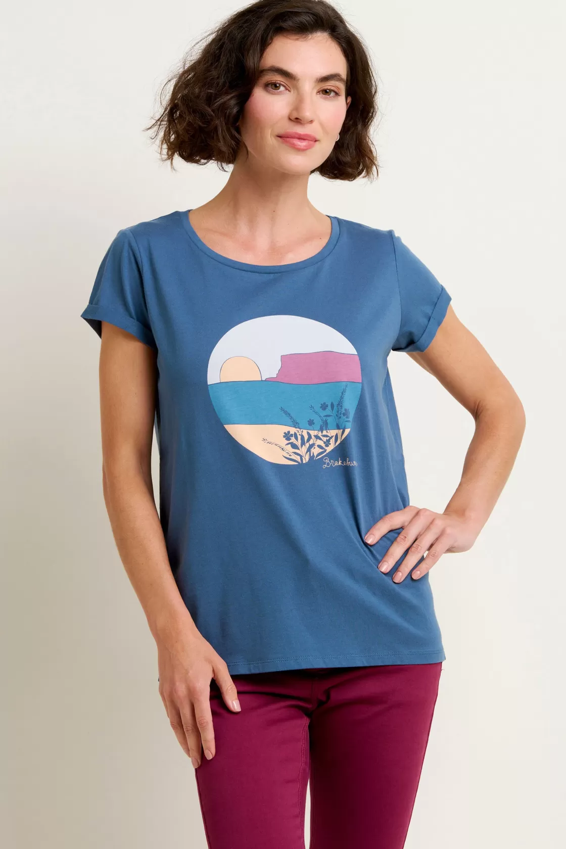 Tops, T-Shirts And Vests>Brakeburn Seascape Tee Multicoloured