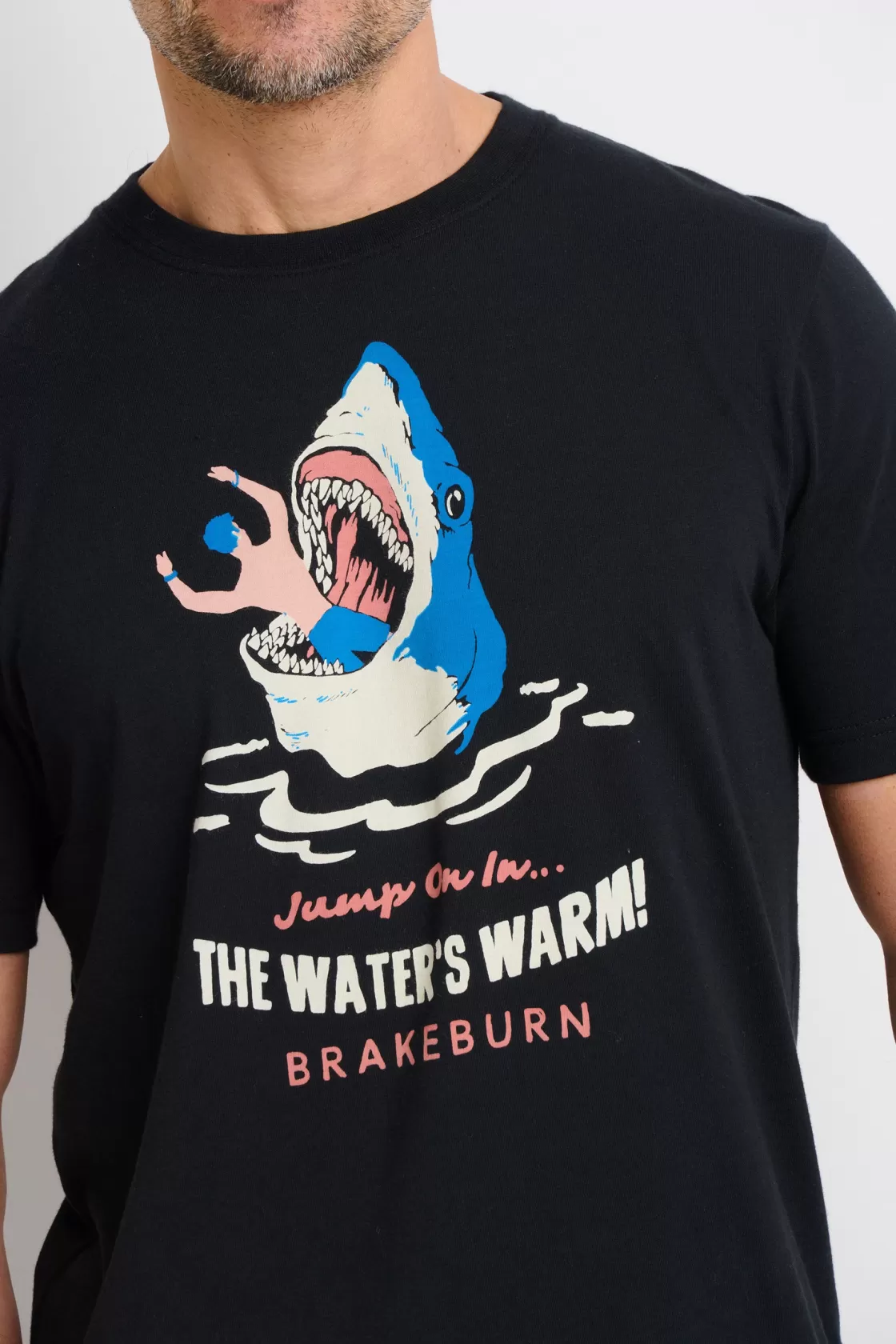 Tops And T-Shirts>Brakeburn Shark Tee Black