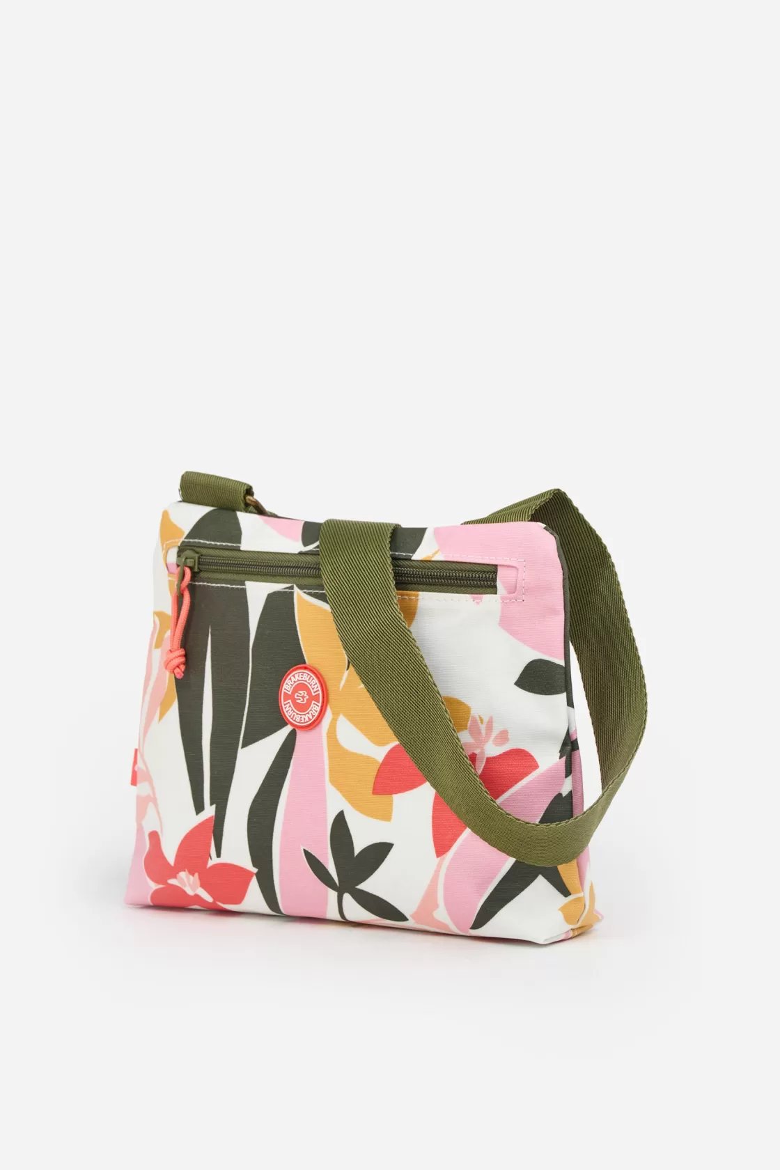 Bags>Brakeburn Small Cross Body Tropical Palm Bag Khaki