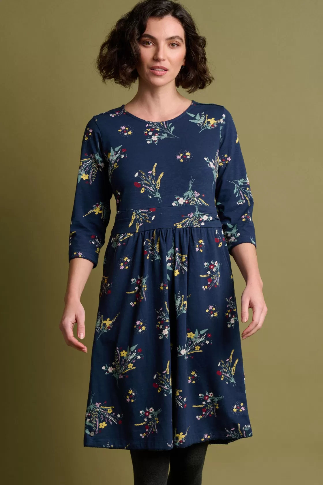 Dresses>Brakeburn Spring Bunches Tea Dress Multicoloured