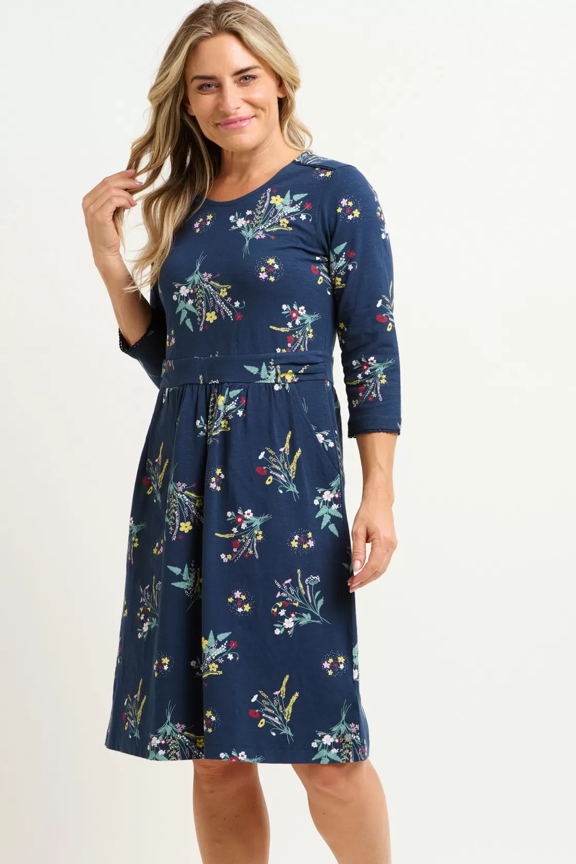 Dresses>Brakeburn Spring Bunches Tea Dress Multicoloured