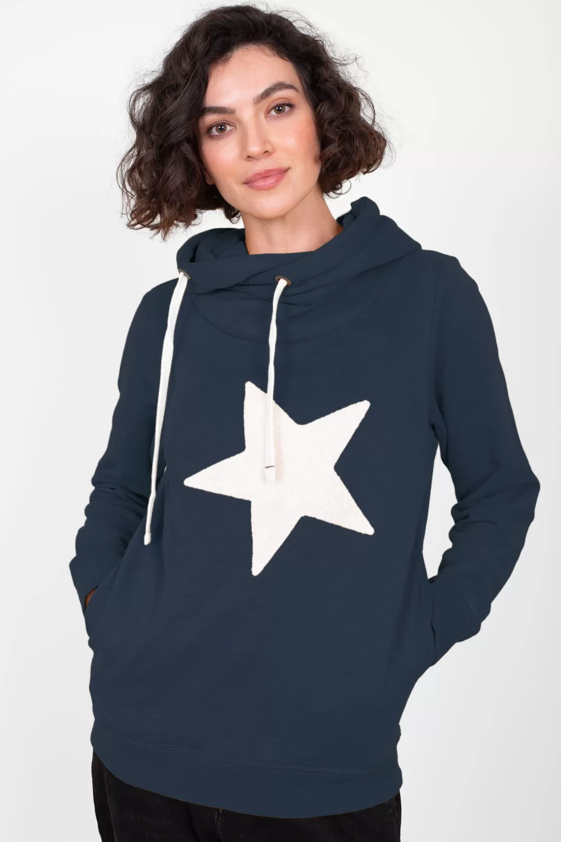 Sweatshirts And Hoodies>Brakeburn Star Elise Hoodie Navy