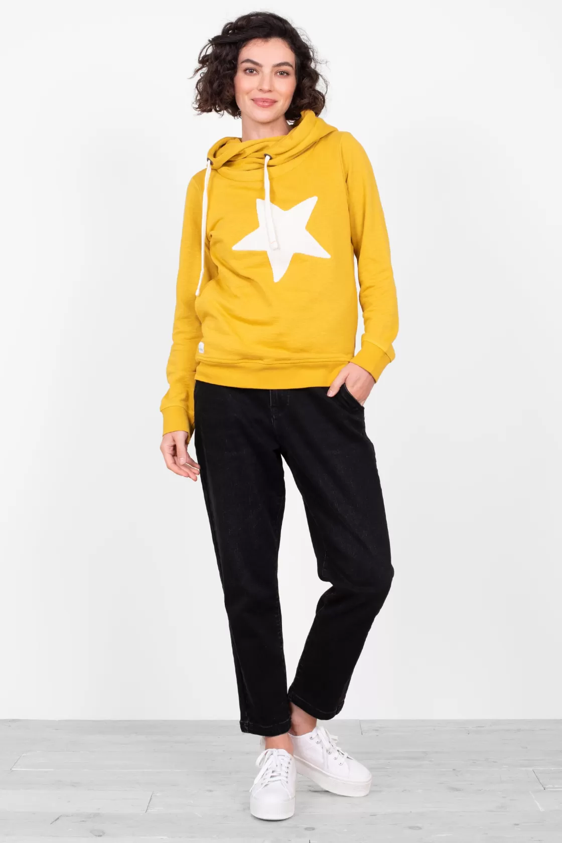 Sweatshirts And Hoodies>Brakeburn Star Elise Hoodie Yellow