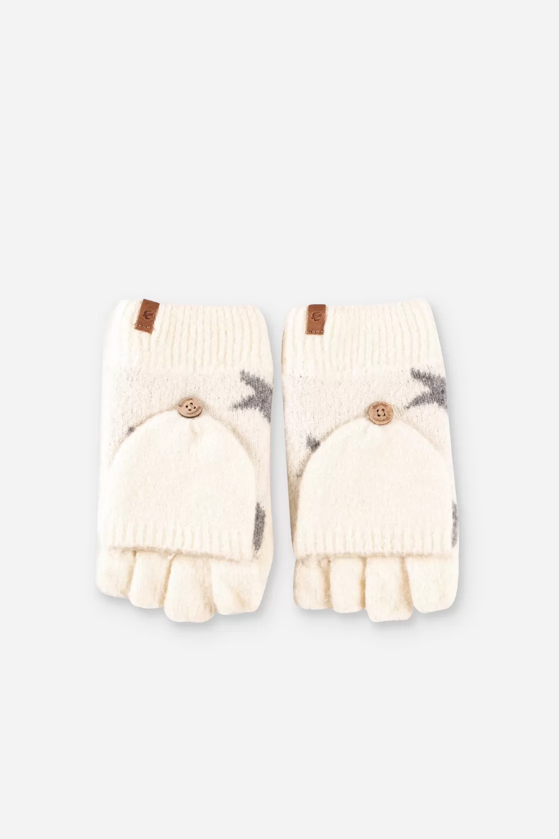 Hats And Gloves>Brakeburn Star Flip Mit Cream