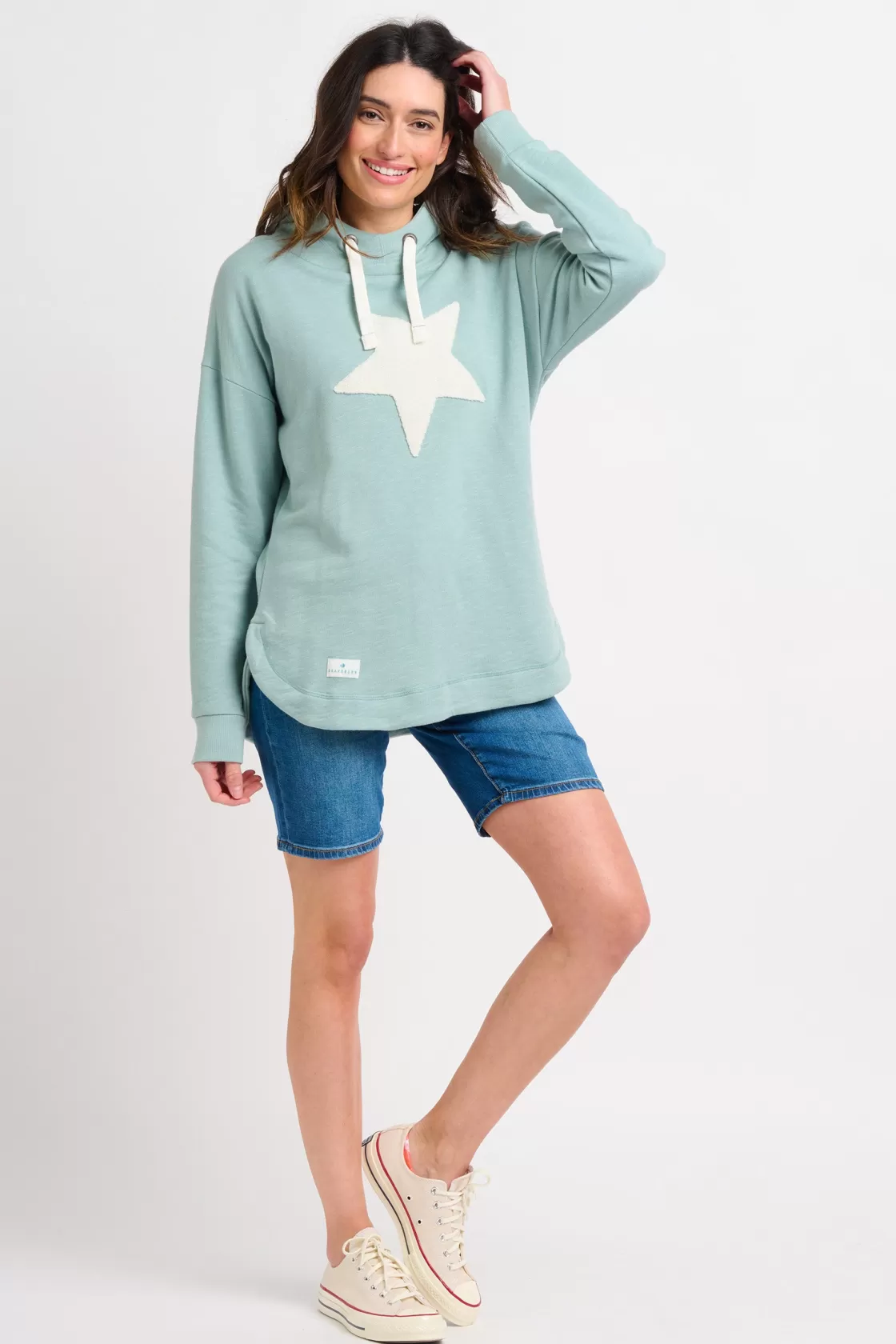 Sweatshirts And Hoodies>Brakeburn Star Hoodie Blue