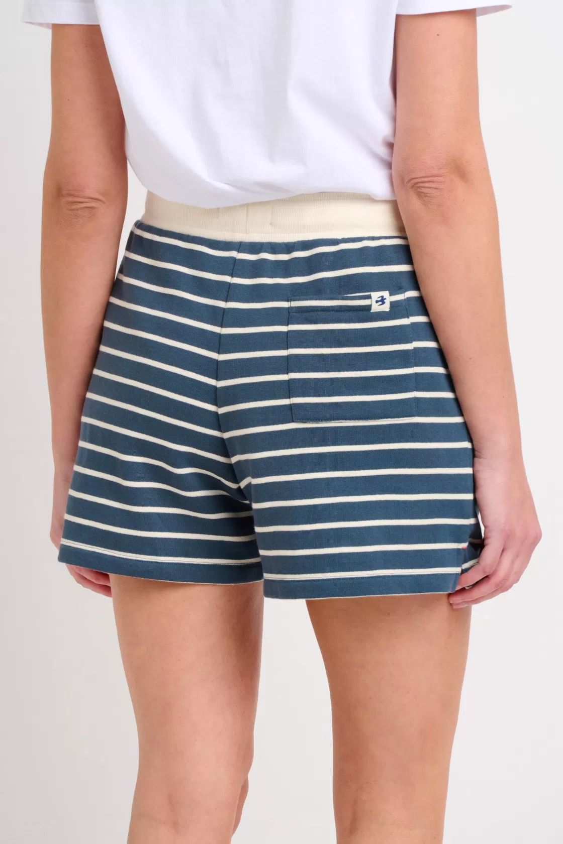 Trousers And Shorts>Brakeburn Stripe Jogger Shorts Cream