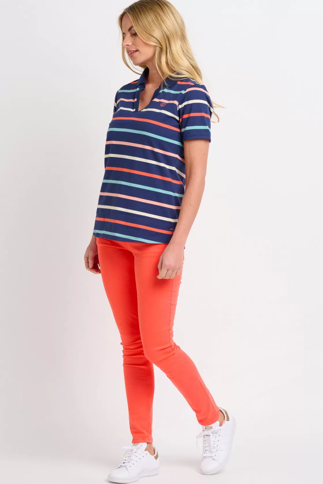 Tops, T-Shirts And Vests>Brakeburn Stripe Polo Shirt Blue