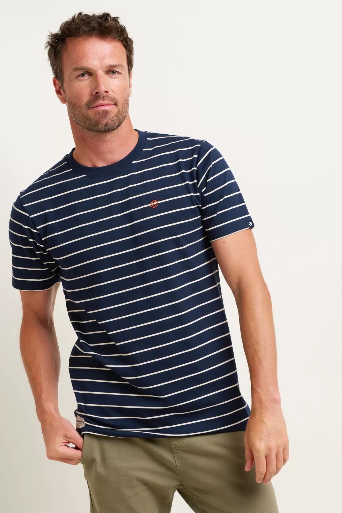 Tops And T-Shirts>Brakeburn Stripe Tee Navy