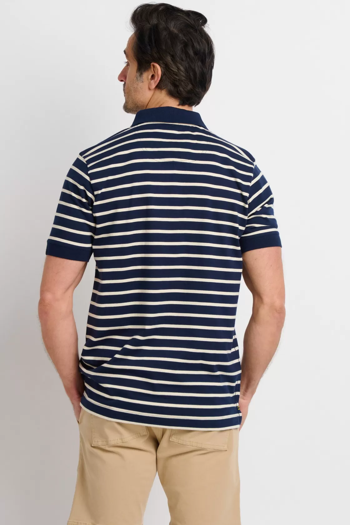 Tops And T-Shirts>Brakeburn Striped Polo Shirt Navy