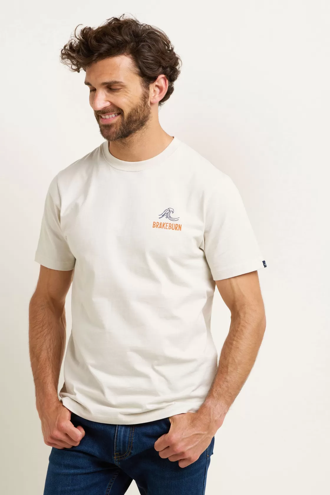 Tops And T-Shirts>Brakeburn Surf Essentials Tee Cream