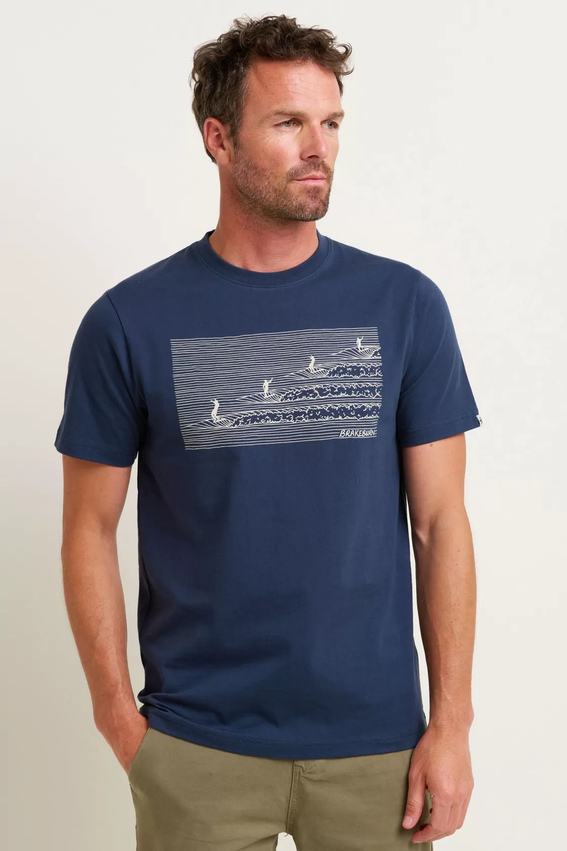 Tops And T-Shirts>Brakeburn Surf Tee Navy