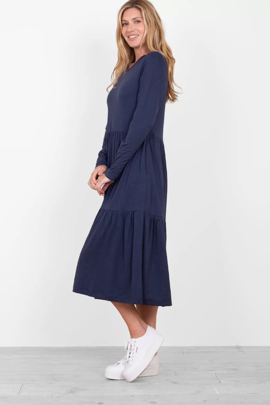 Dresses>Brakeburn Tinley Jersey Dress Navy