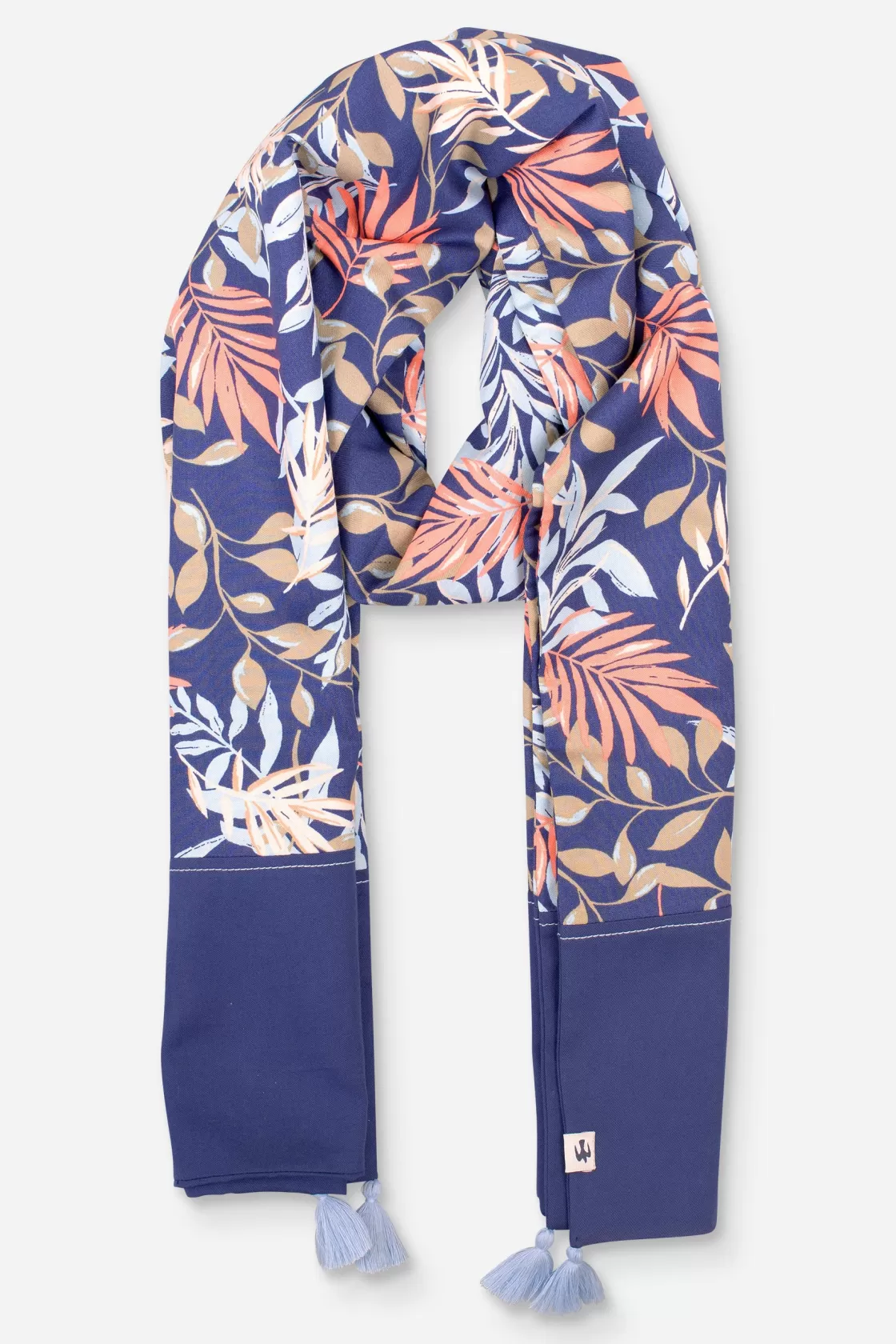 Scarves>Brakeburn Trailing Tropics Scarf Blue