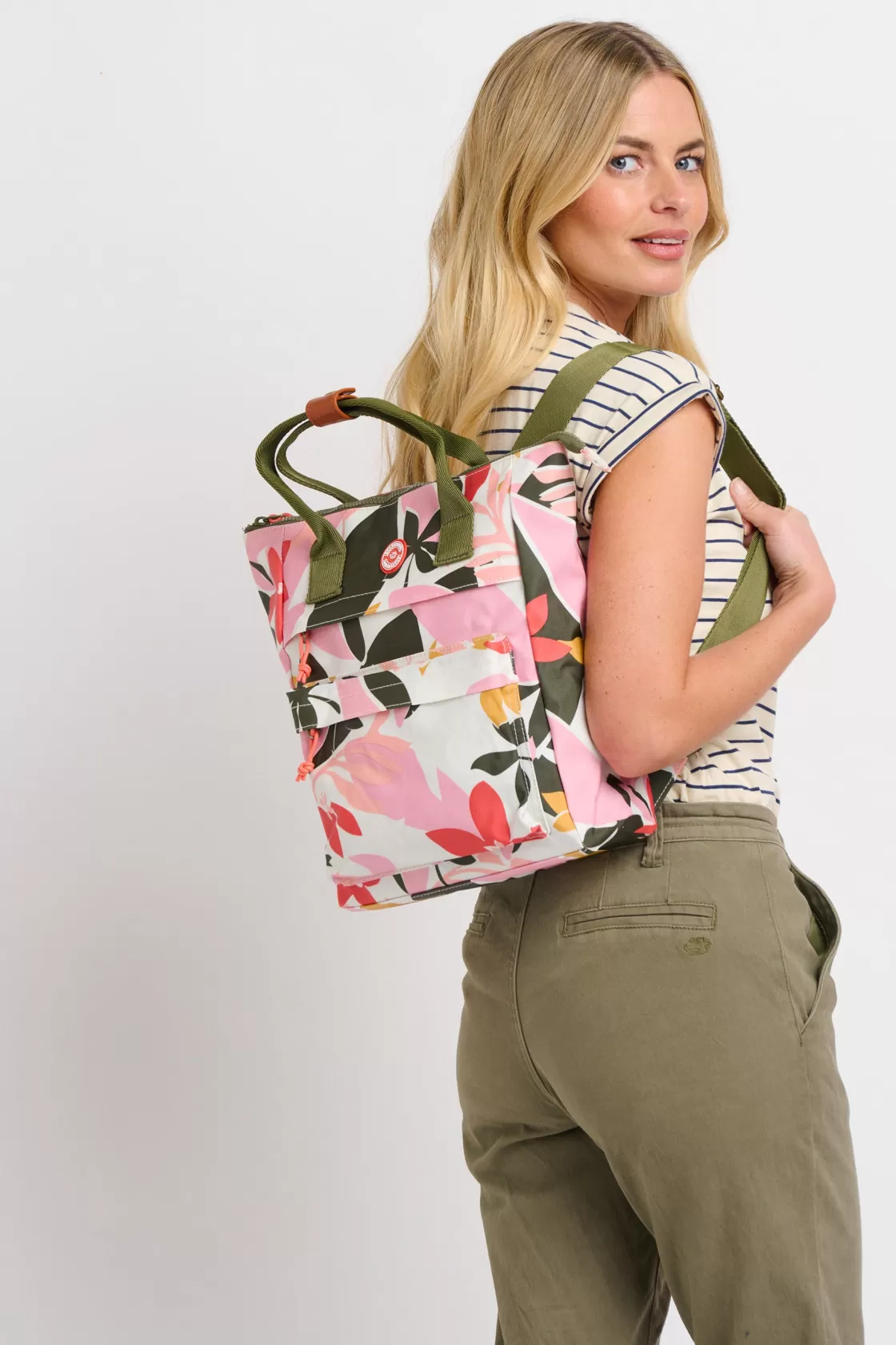 Bags>Brakeburn Tropical Palm Backpack Khaki