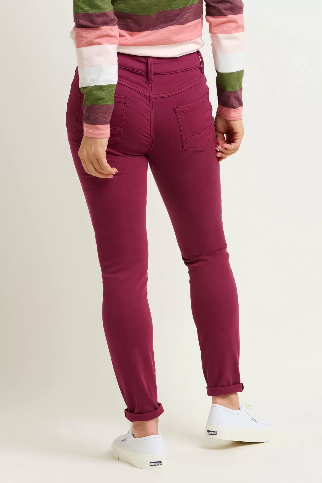 Trousers And Shorts>Brakeburn Winter Dianthus Trousers Burgundy