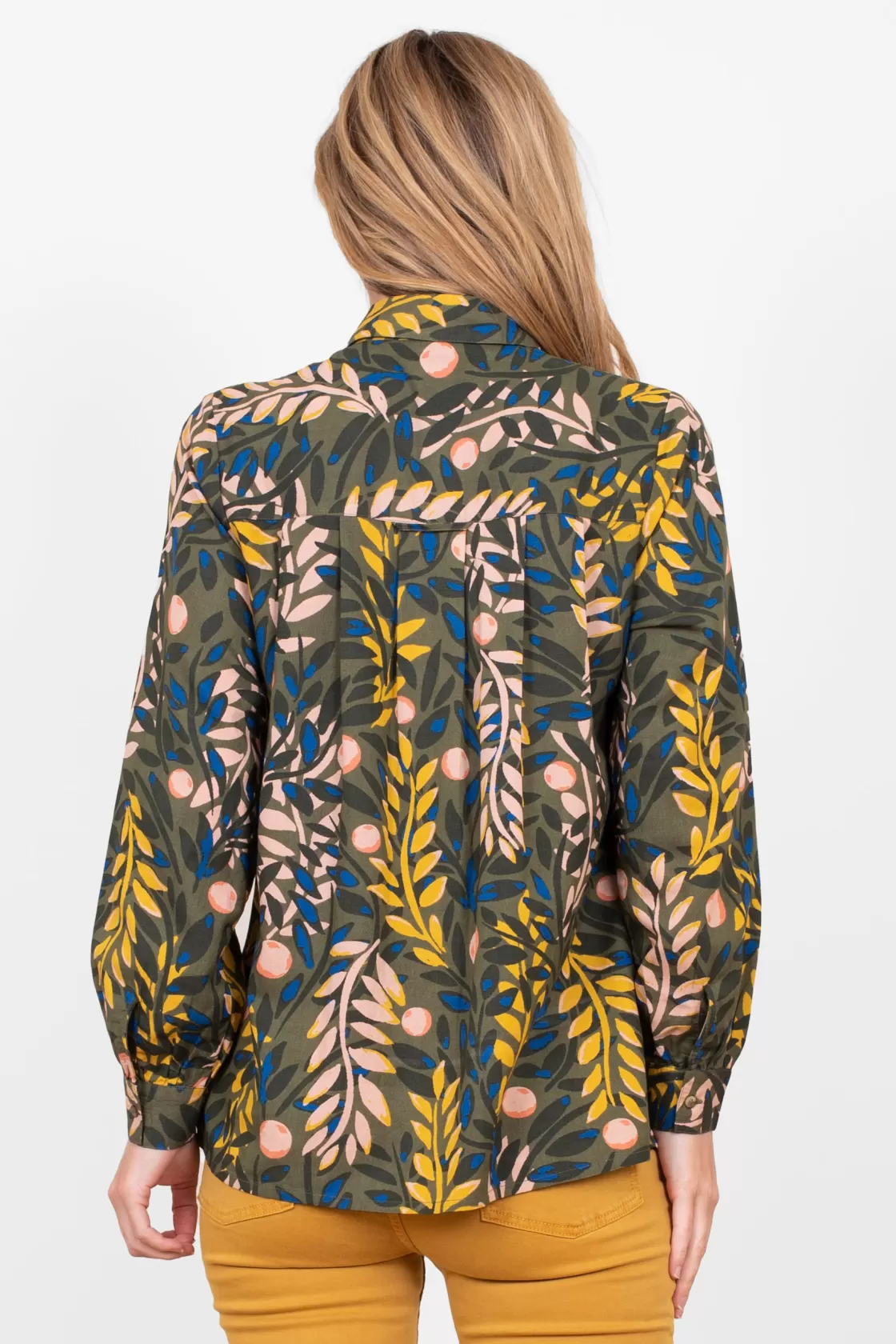 Shirts And Blouses>Brakeburn Winter Trailing Floral Blouse Green