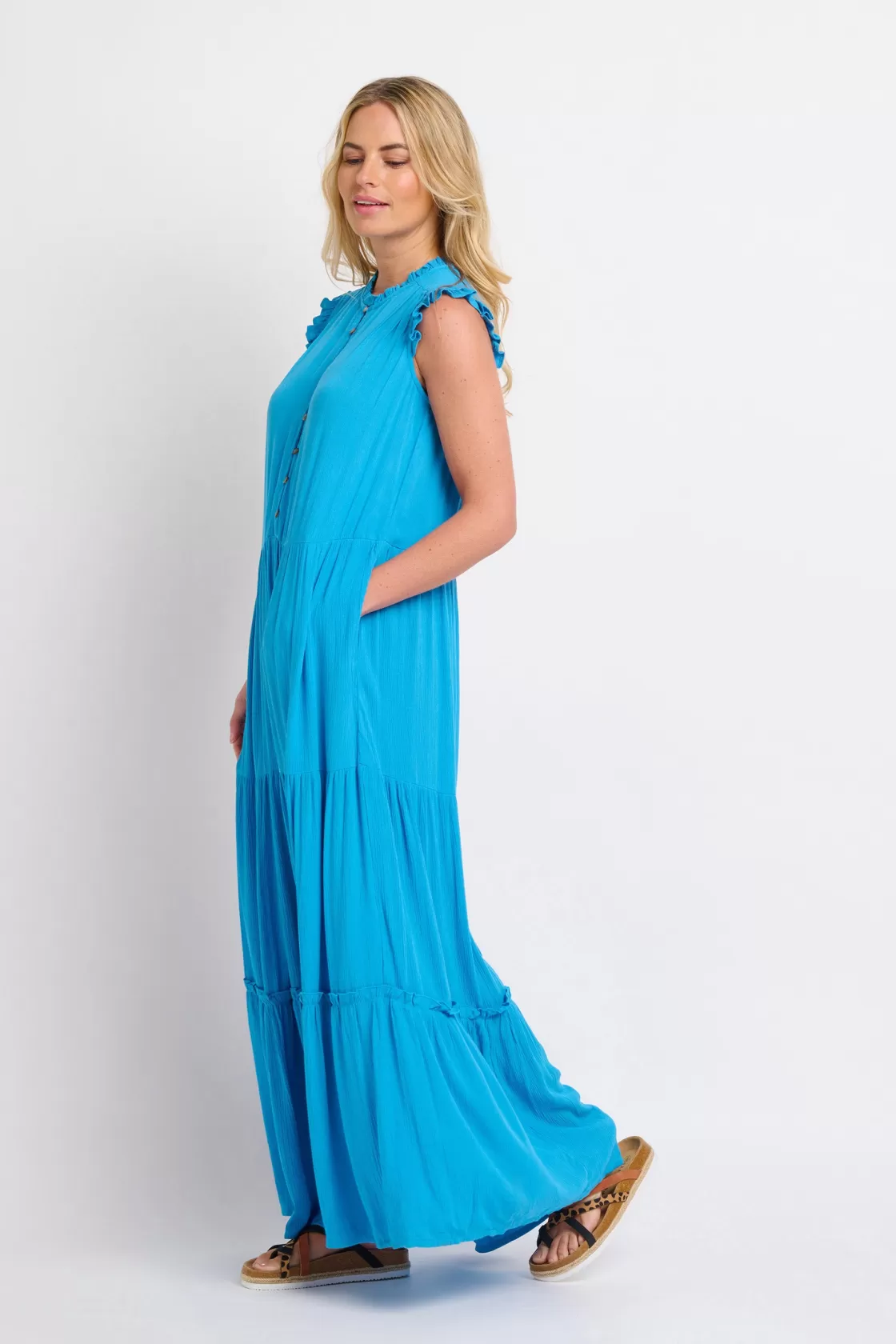 Dresses>Brakeburn Zenni Maxi Dress Blue